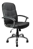 Eliza Tinsley 1988PU/BK Medium Back PU Executive Armchair with Chrome Base