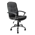 Eliza Tinsley 1988PU/BK Medium Back PU Executive Armchair with Chrome Base