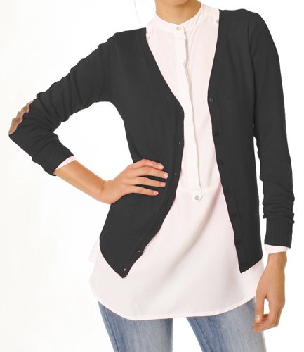 Damen Cardigan Jacken mit V-Ausschnitt Gr.34/XS 36/S 38/M Feinstrick Damenjacken mit Ärmel Flicken Reviews