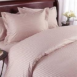 800 Thread Count Egyptian Cotton 800TC Sheet Set, Full, Pink Stripe 800 TC
