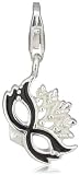 Heartbreaker Damen-Charm schwarze Maske 925 Sterlingsilber HB 151