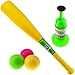 AMGlobal Kids T Ball Set Baseball Set With 3 Different Color Balls Green, Blue, Pink, Sports Training Set Baseball Toy for Kids Children for Fun