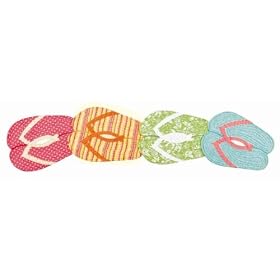 Flip Flops on the Beach Table Runner Beach House Decor