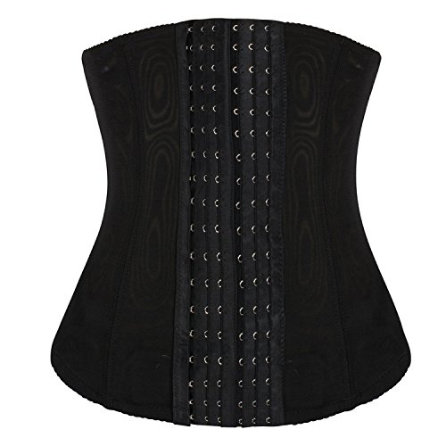 Ekouaer Workout Waist Trainer Corset - Waist Cincher Tummy Shaper Girdle 6 Hooks