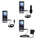 Deluxe Kit for the Motorola ROKR Z6C includes a USB cable with Car and Wall Charger - Gomadic Brand w/ TipExchange Technology