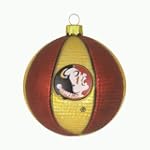 FSU Florida State University Blown Glass Christmas Ornament