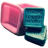(10-Pack) Soap Molds - 100% Handmade Square Silicon - Sapone