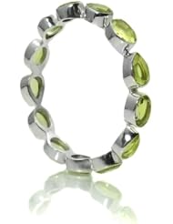 Designer Sterling Silver & Precious Stones Peacock Gemstone Bangle (Lemon Topaz)