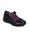 Leatherette Floral Decor Velcro Strap School Uniform Sandal (Toddler/Little Girl/Big Girl) BC75 - Black