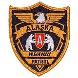 USA Emergency Services Embroidered Iron on Patch - Police and Security Collection - Alaska Highway Patrol Applique