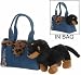 Plush Cutie Dachshund Fancy Pals Pet Carrier 8"