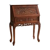 Review Southern Enterprises Inc.  / Hand Carved Desk Natural - Cherry