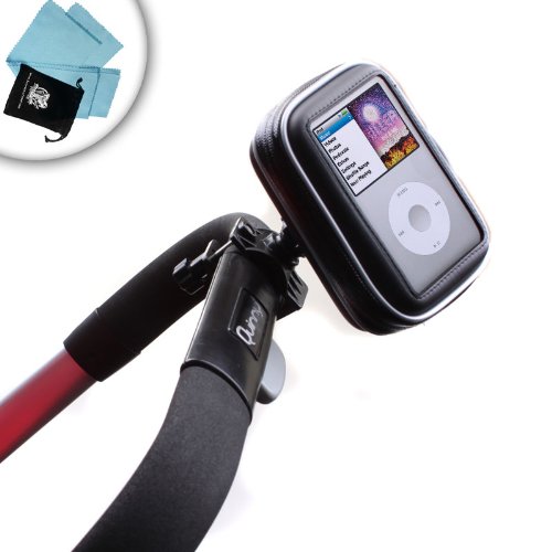 USA Gear Stroller Handlebar Mounting System for Smartphones and MP3 Players **Includes Cleaning Kit**