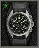 Rogue Warrior Avenger Silver Velcro Band 200M Chronograph Watch
