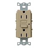 Lutron SCR-15-GFTR-MS Satin Colors 15A GFTR Electrical Socket Receptacle, Mocha Stone by Lutron [並行輸