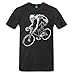 Bicycle Skeleton Biker Messenger Mens Tshirt Skull Cyclist