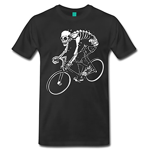 Bicycle Skeleton Biker Messenger Mens Tshirt Skull Cyclist