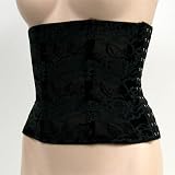 Venus Black Floral Hook Eye Waist Shaper #3364 sz S