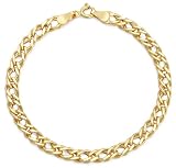 Plain Double Curb Bracelet, 9ct Yellow Gold, 18.5cm Length, Model 1.23.5261