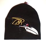 Baltimore Ravens NFL Black Large Logo Knit Skull Beanie Hat