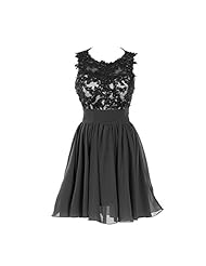 Chiffon Knee Length Applique Backless Lace Beaded Scoop Neck 2015 Evening Dress/Homecoming Dress/Prom Dress/Wedding Party Dress 