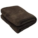 Snuggle Touch Warm Fleece Throw, 140x200cm, Chocolateby Direct2uhome