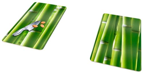 Wenko - 2521350100 - Protège-Plaque Universel - 2 Pièces - Bambou