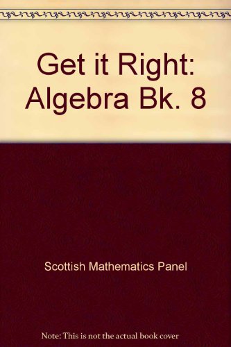 get it right algebra bk 8