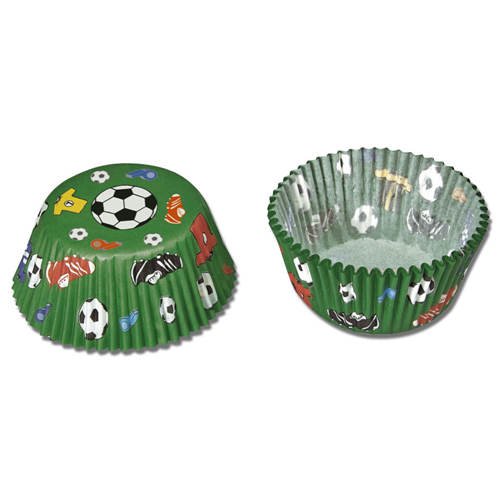 Papier-Backförmchen Fussball, 50 Stk.