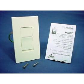 Leviton Almond Monet Fluorescent Slide Dimmer Mark X by 