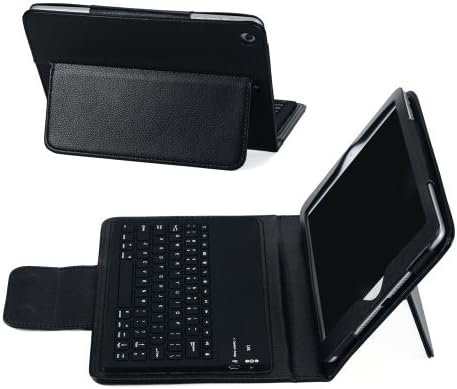 Senbowe™ Wireless Bluetooth Keyboard Case Cover Stand Combo for Apple iPad Mini 2, protective slim lined leather case for the iPad with keyboard Built-in (black)
