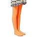 HDE Girl's Stockings Microfiber Opaque Footed Kids Tights (Orange, Small)