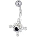 Pugster Black Crystal Knotted Flower image 3