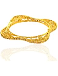 18kt Yellow Gold Diamond Pave Christmas Bangle Bracelet Vintage Style Jewelry