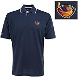 Antigua Men's NHL Atlanta Thrashers Exceed Desert Dry Short Sleeve Polo, Navy/White, X-Large