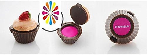 RowNumber1 Novelty Shining Gloss Lip Stick Waterproof Balm Cupcake Lipgloss Strawberry
