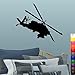StikEez Black Large Military Apache Helicopter Wall Decal