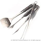 Outdoor Living : Outset QE00,Evoca 3 PC Set (spatula, tongs & tongs)