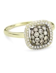 KC Designs "Tres Chic" Champagne and White Diamond 14k Yellow Gold Ring