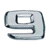 Zoom Produkt-Bild: Aufkleber Chrome-Zahl "9"