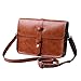 Vintage Leather CrossBody Handbag HN Shoulder Messenger Bag (Brown)
