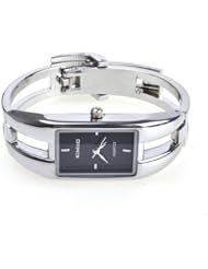 NEEWER® Alloy Case Bracelet Black Dial Modern Silver Fashion Women Quartz Watches