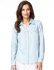 Indigo Collection Cotton Rich Spotted Denim Shirt