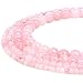 RUBYCA Natural Rose Quartz Gemstone Round Loose Bead Pink Crystal for Jewelry Making 1 Strand - 8mm