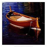 Piccolo Barca Rossa FINEST BRAND CANVAS Print With Added Heavy BRUSHSTROKES Tom Swimm 20x20