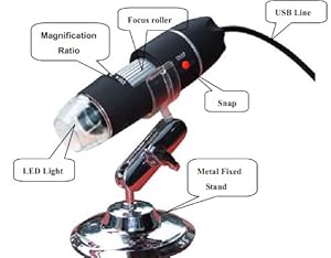 50-500x 2.0mp Usb Digital Microscope Endoscope Camera with 8-led Light