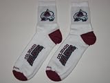 COLORADO AVALANCHE Teen & Adult Acrylic and Stretch Nylon Logo CREW SOCKS (SIZE 8-13)