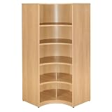 Bush Furniture Universal Wall System Corner Bookcase, Light Oak