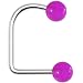 14 Gauge Purple Glow in the Dark Lippy Loop Labret