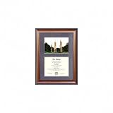 Howard Bison Suede Mat Diploma Frame with Lithograph